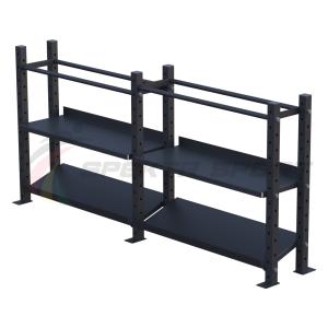 Купить Модульный стеллаж для гантелей, гирь и медболов 2580х430х1200 (2 секции) в Острогожске 
