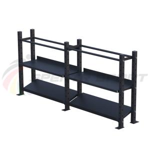 Купить Модульный стеллаж для гантелей, гирь и медболов 3780х430х1200 (2 секции) в Острогожске 